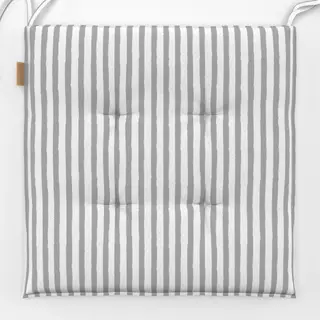 Sitzkissen Streifen weiß-grau