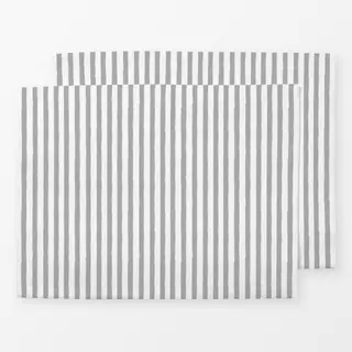 Tischset Streifen weiß-grau