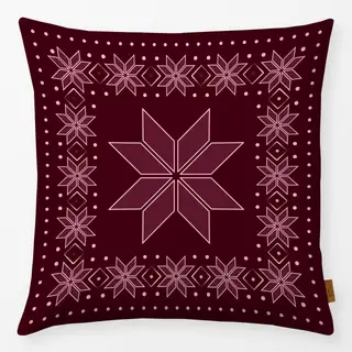 Kissen Norweger Stern berry red