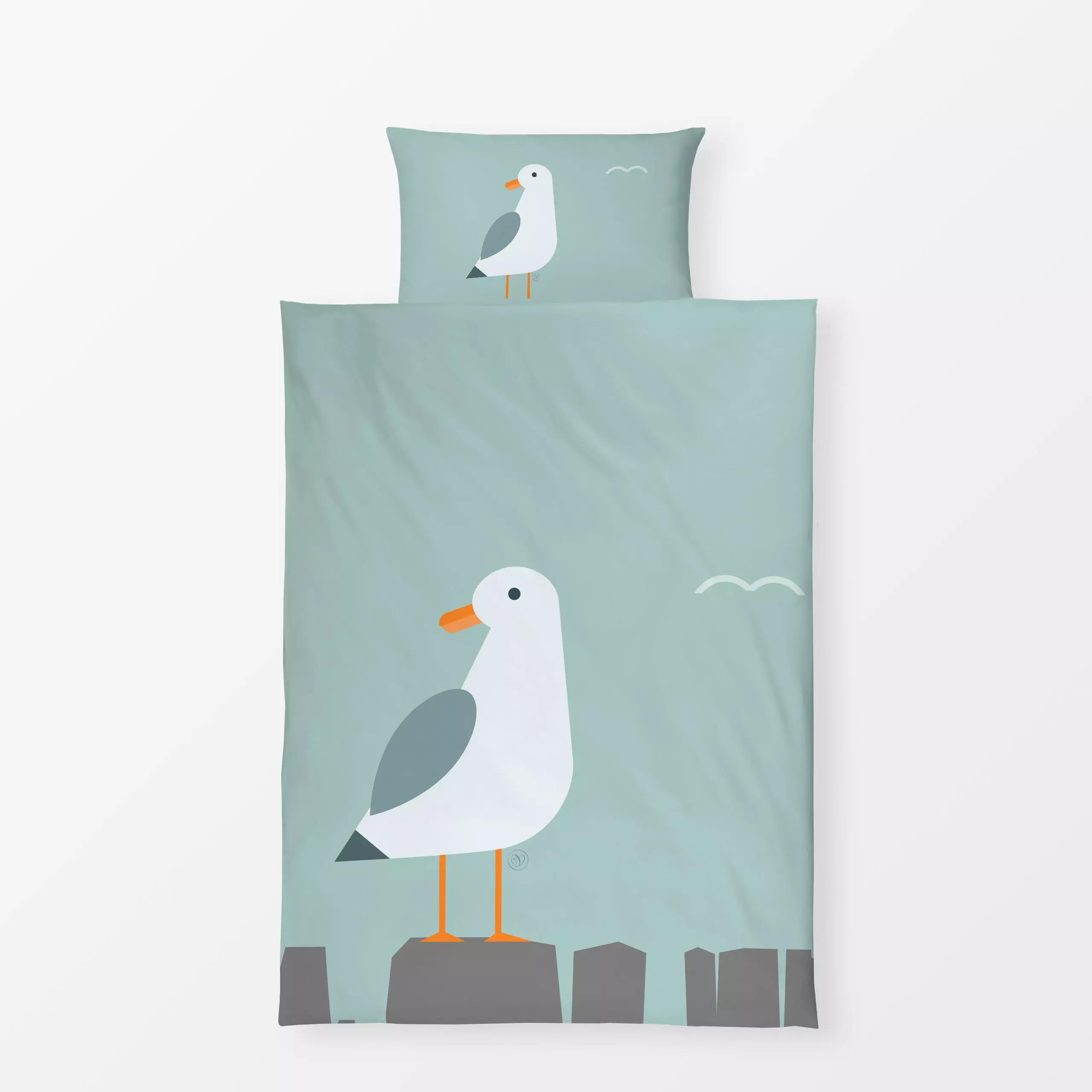 Bettwäsche Möwe - Kinderzimmer & Motive für Kinder, Tiere - von „Carolin Vonhoff"; Kinder, Meer, Strand, Vogel, Kinderzimmer...