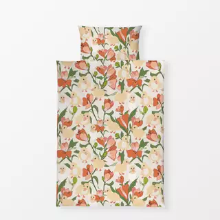Bettwäsche Blumenwiese Küken peach fuzz