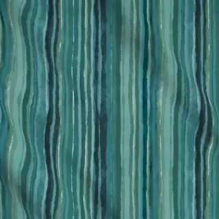 Meterware Watercolor Stripes Teal