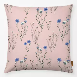 Kissen Wild Flowers Rosé Blue