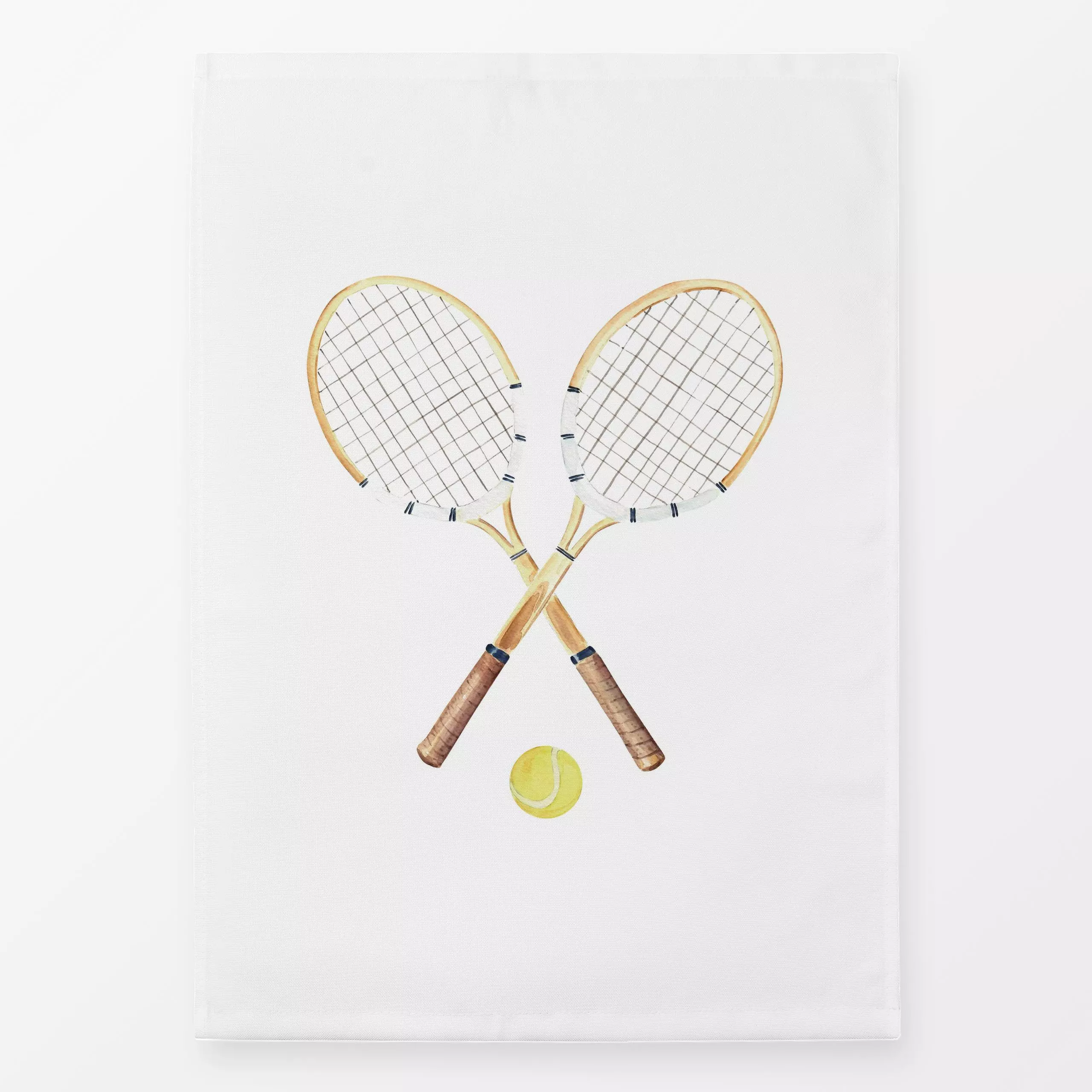 Geschirrtücher gekreuzte Tennisschläger - Städte & Länder, Sommer, Sport - von „Katrin Graff"; Tennis, Sport, country, NewEn...