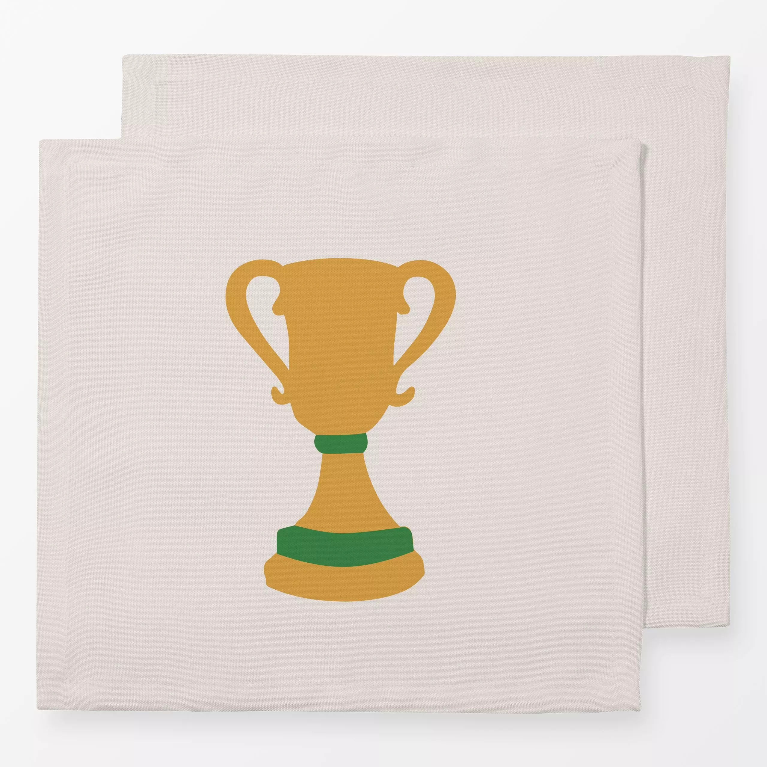 Servietten Fußball Pokal - Sport, Anlässe - von „textilwerk"; Illustration, Geschenk, Sport, minimalistisch, schlicht, texti...