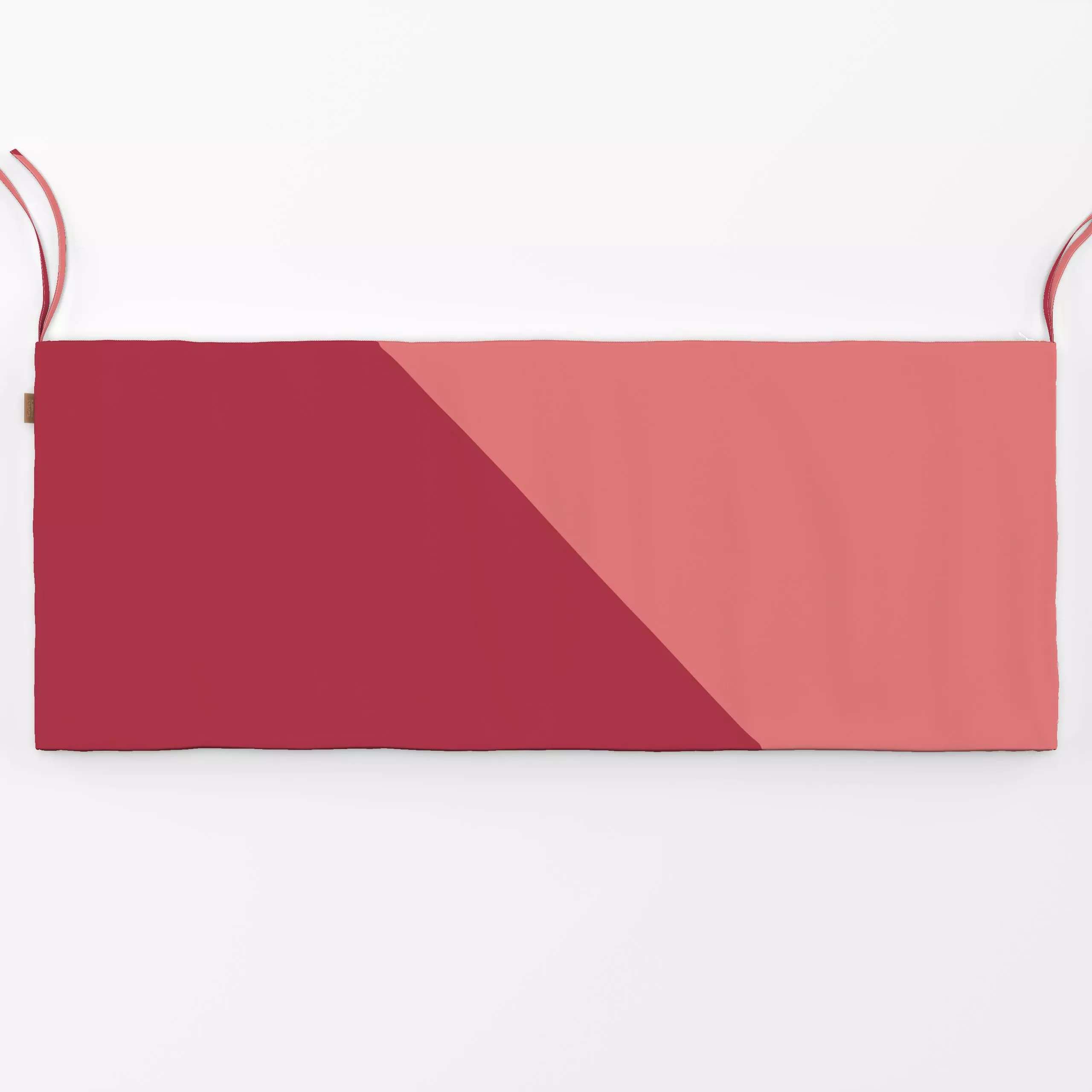 Bankauflage Dreieck Diagonale rot - Symbole & Muster - von „Heyduda"; Muster, abstrakt, skandinavisch, modern, Sommer, grafi...