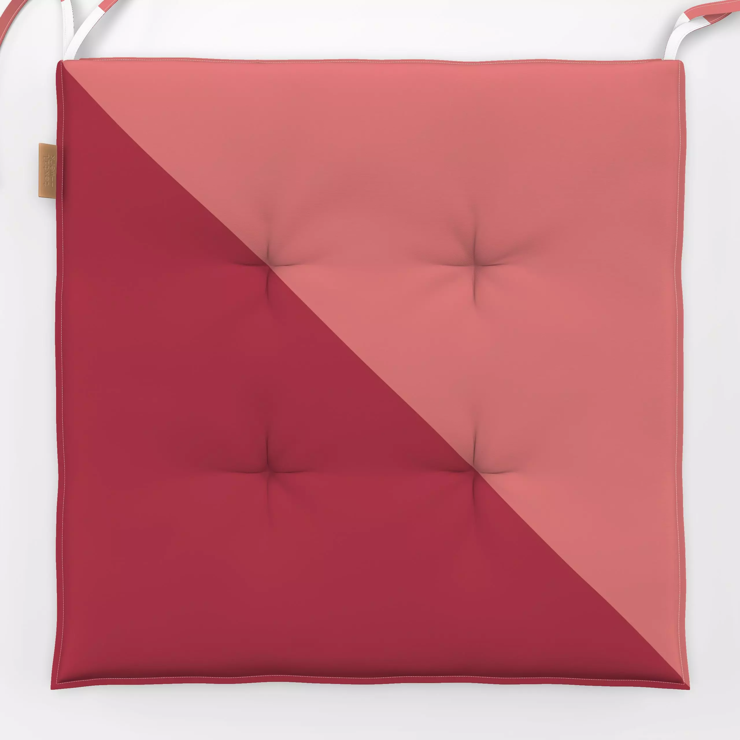 Sitzkissen Dreieck Diagonale rot - Symbole & Muster - von „Heyduda"; Muster, abstrakt, skandinavisch, modern, Sommer, grafis...