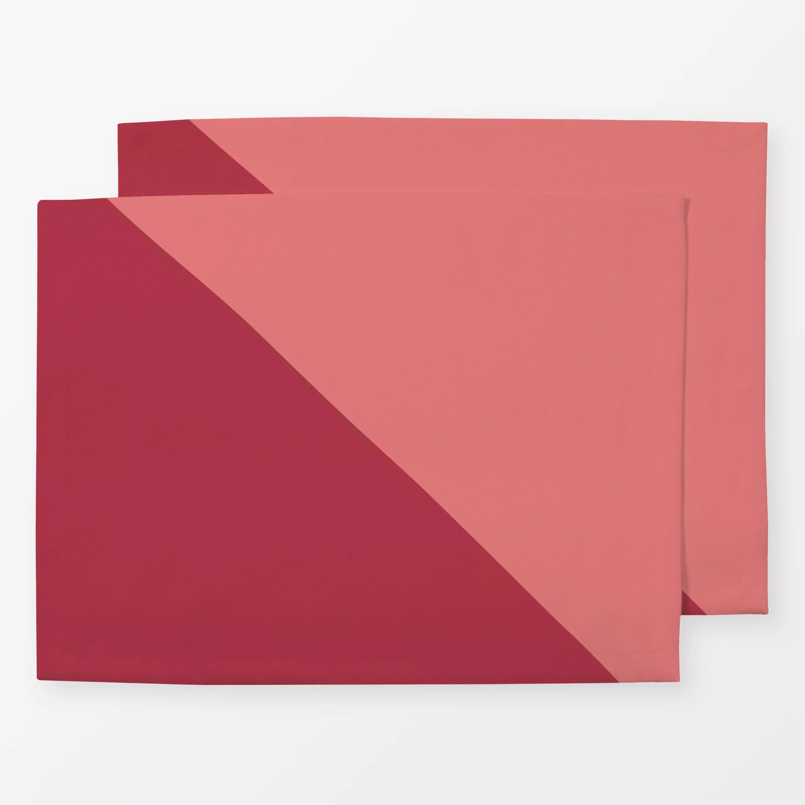 Tischset Dreieck Diagonale rot, gemustert, Sommer, von Heyduda