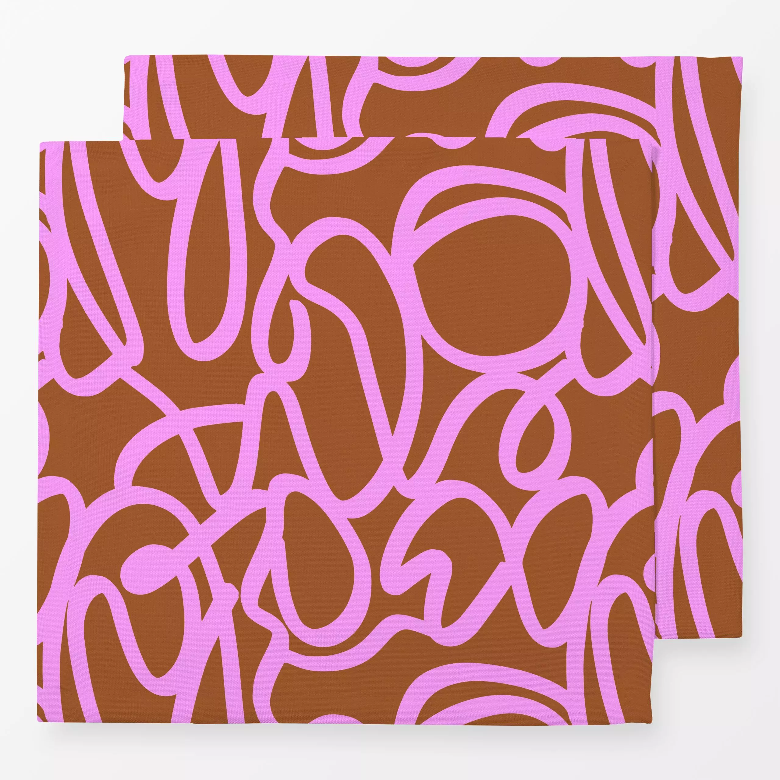 Servietten Bold Shapes 1X - Symbole & Muster - von „Mareike Böhmer"; abstrakt, rosa, pink, Line, organisch, scribble, doodle