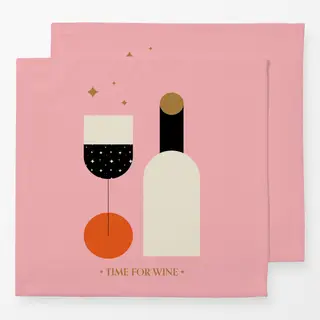 Servietten Time For Wine