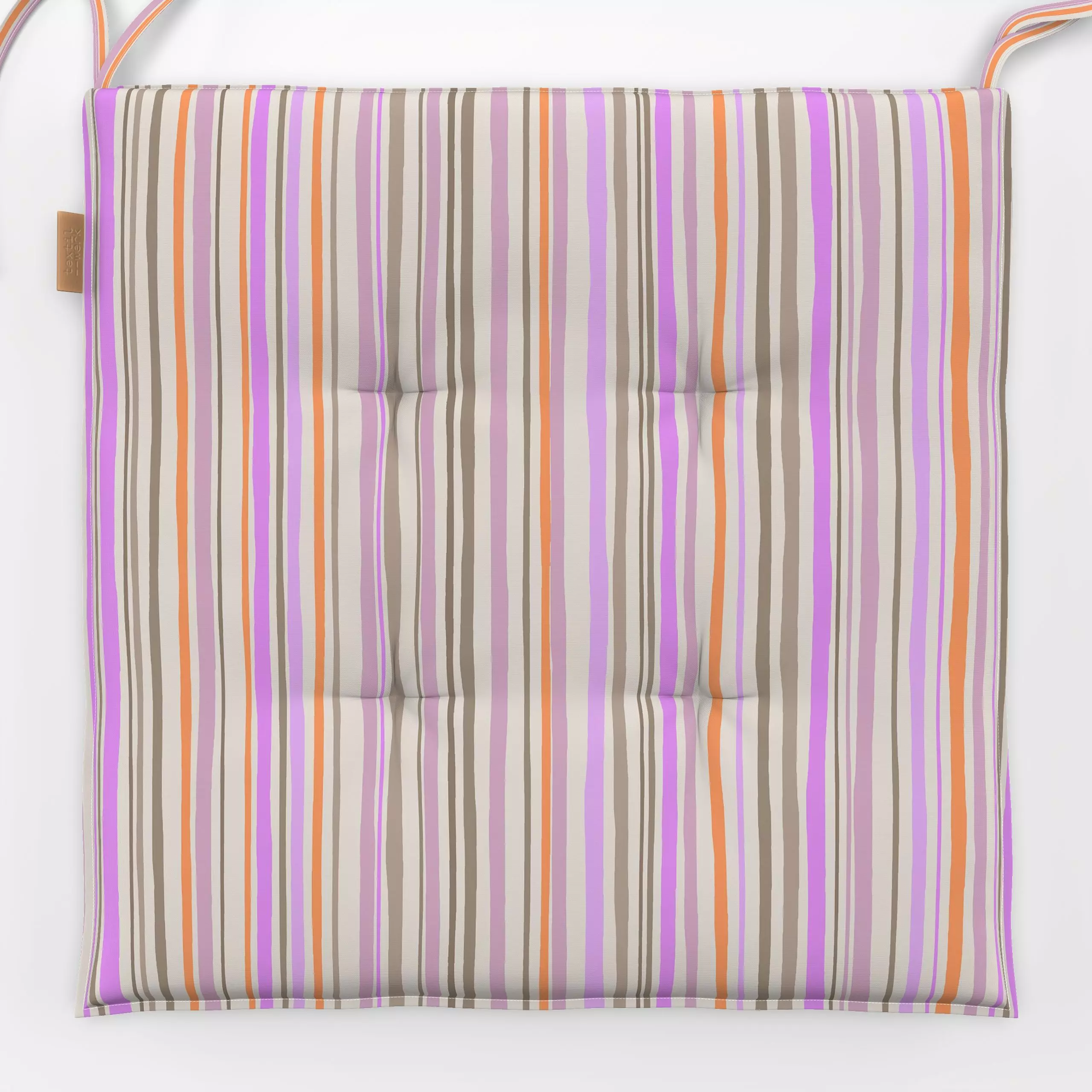 Sitzkissen Streifen Multicolor rosa - Symbole & Muster - von „Studio Kesse"