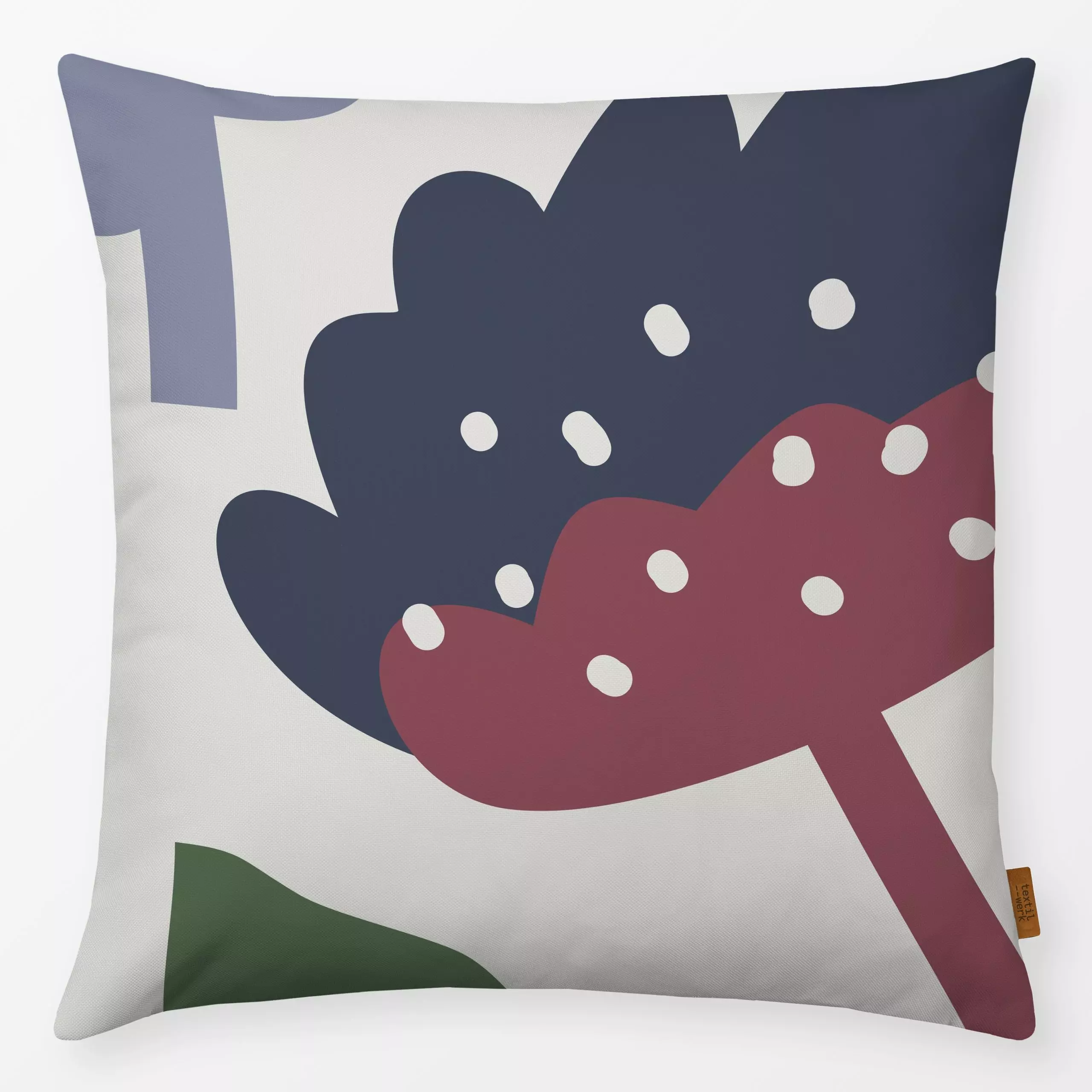 Kissen Abstrakte Blume blau - Herbst, Symbole & Muster, Pflanzen & Botanik - von „Heyduda"; Natur, Blumen, Blüten, Wald, Her...