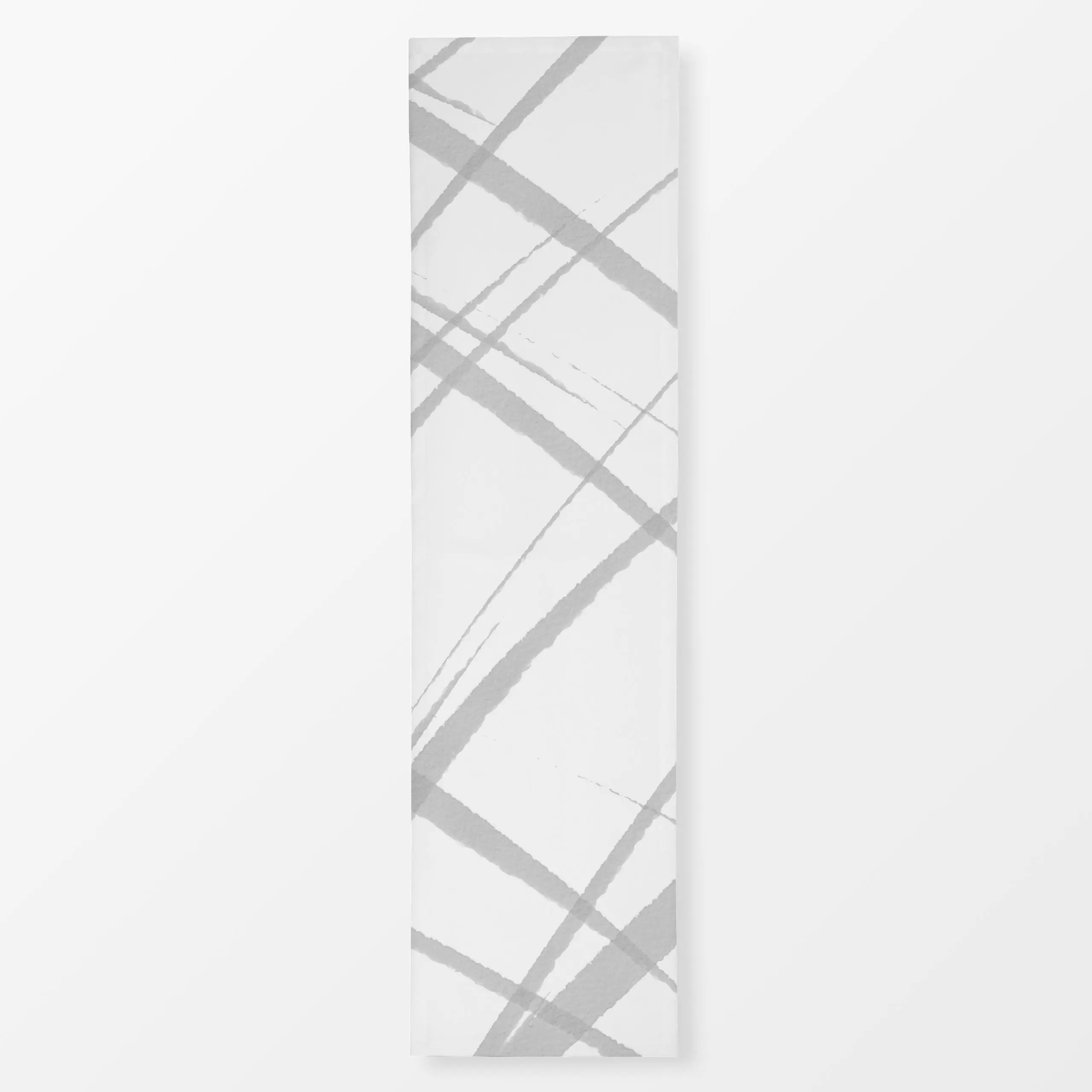 Tischläufer Clear - Symbole & Muster - von „Sindy Fischer"; Wasserfarben, linie, Linien, grau, Scandi, Nordic, minimalistisc...