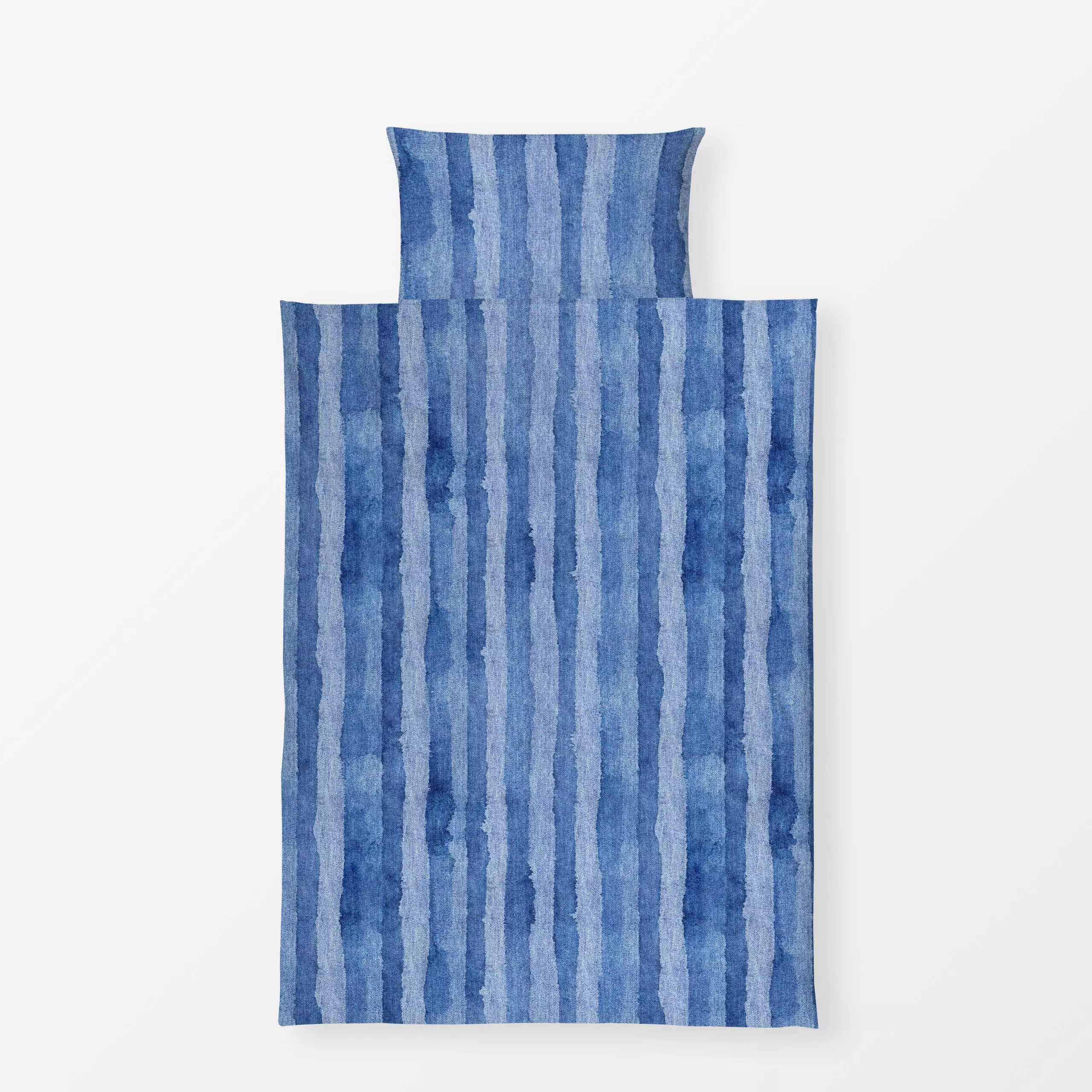 Bettwäsche Denim Stripes - Symbole & Muster - von „Andrea Haase"; Textur, Streifen, modern, blau, zeitlos, gestreift, Sommer...