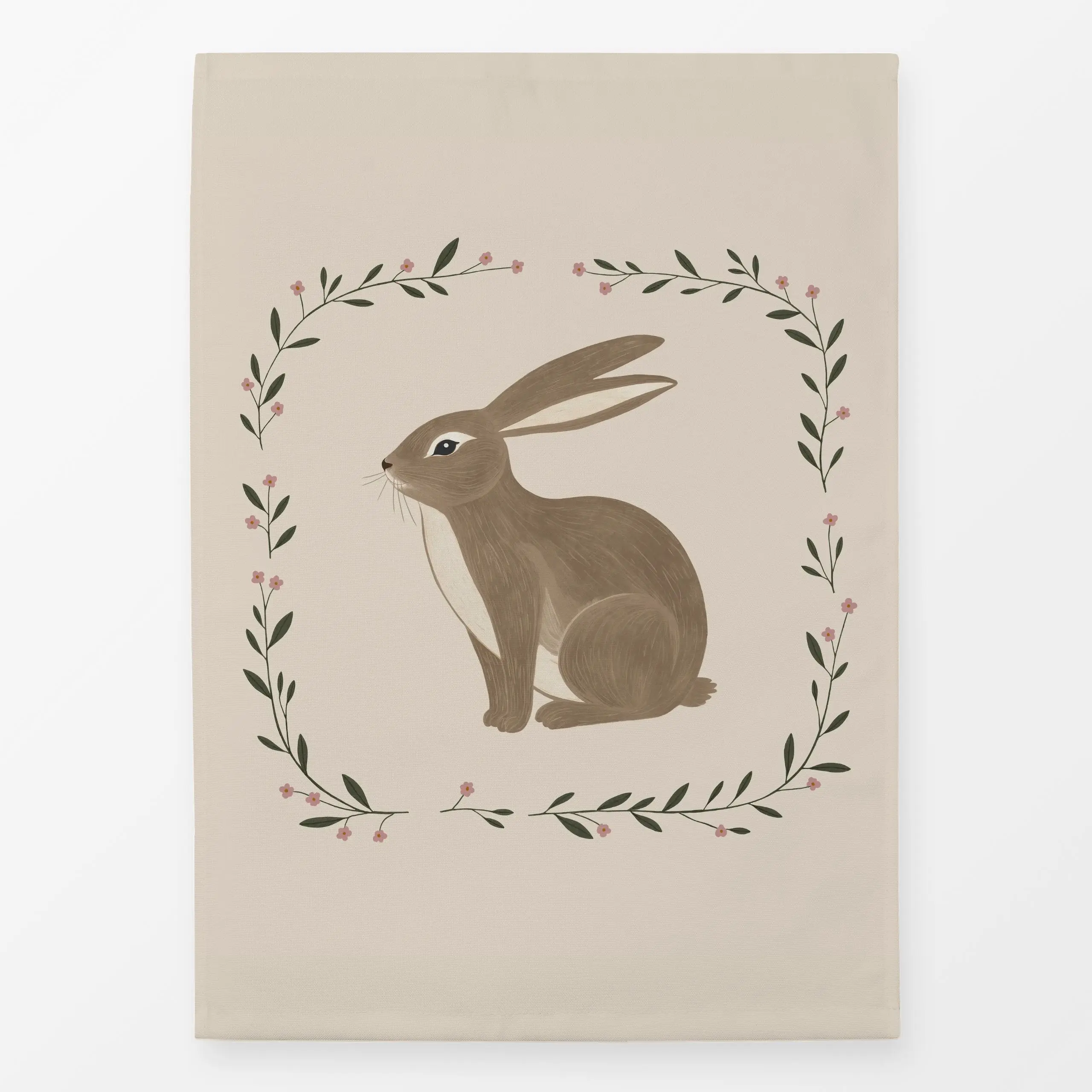 Geschirrtücher Osterhase Kranz hell - Frühling, Tiere, Ostern - von „Studio Kesse"