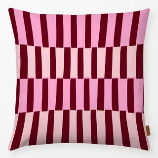 Kissen Blockstreifen Blütenpink