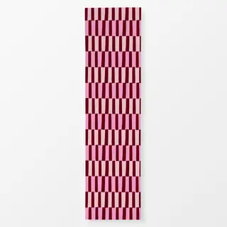 Tischläufer Blockstreifen Blütenpink
