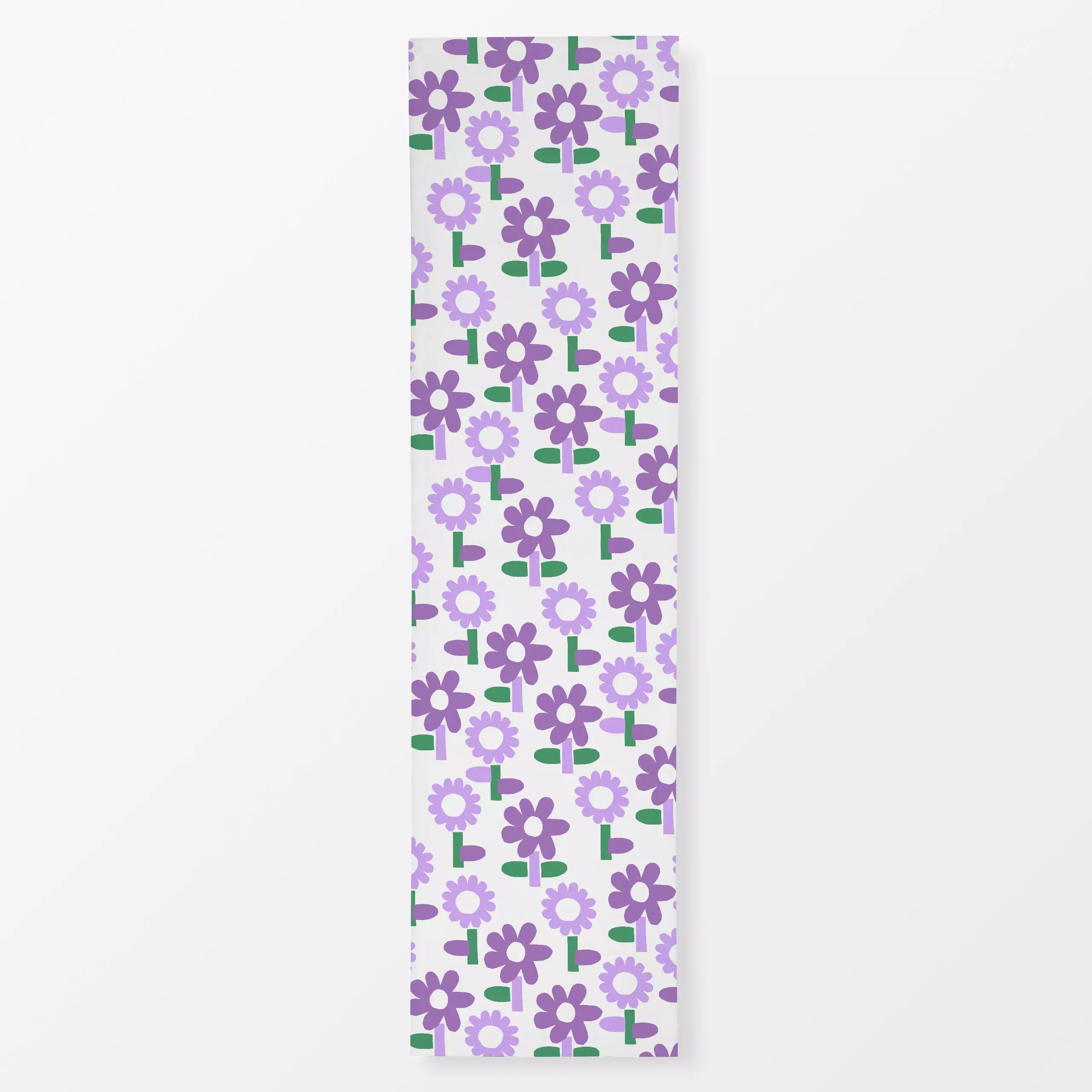 Tischläufer Gartenblumen Lila, Blumen, gemustert, Sommer, von Lisa Jasmin Bauer