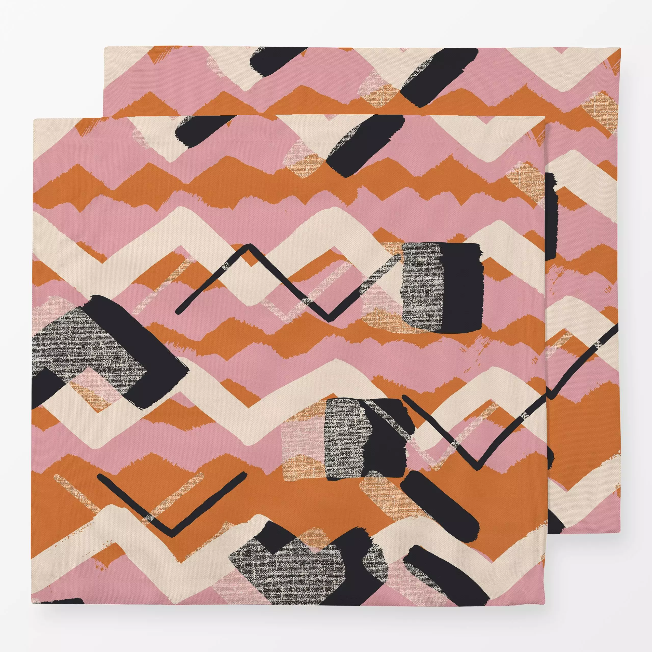 Servietten Zick Zack abstrakt - Symbole & Muster - von „Julia Schumacher"; abstrakt, anthrazit, Zickzack, juliaschumacher, v...