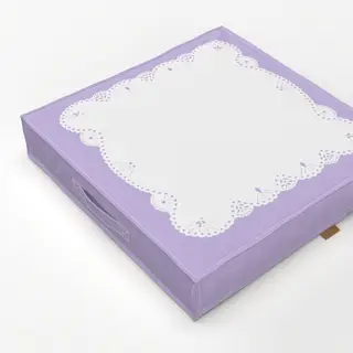 Bodenkissen Spitzendeckchen Lila