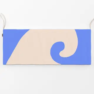 Bankauflage Welle Abstrakt Blau & Weiß