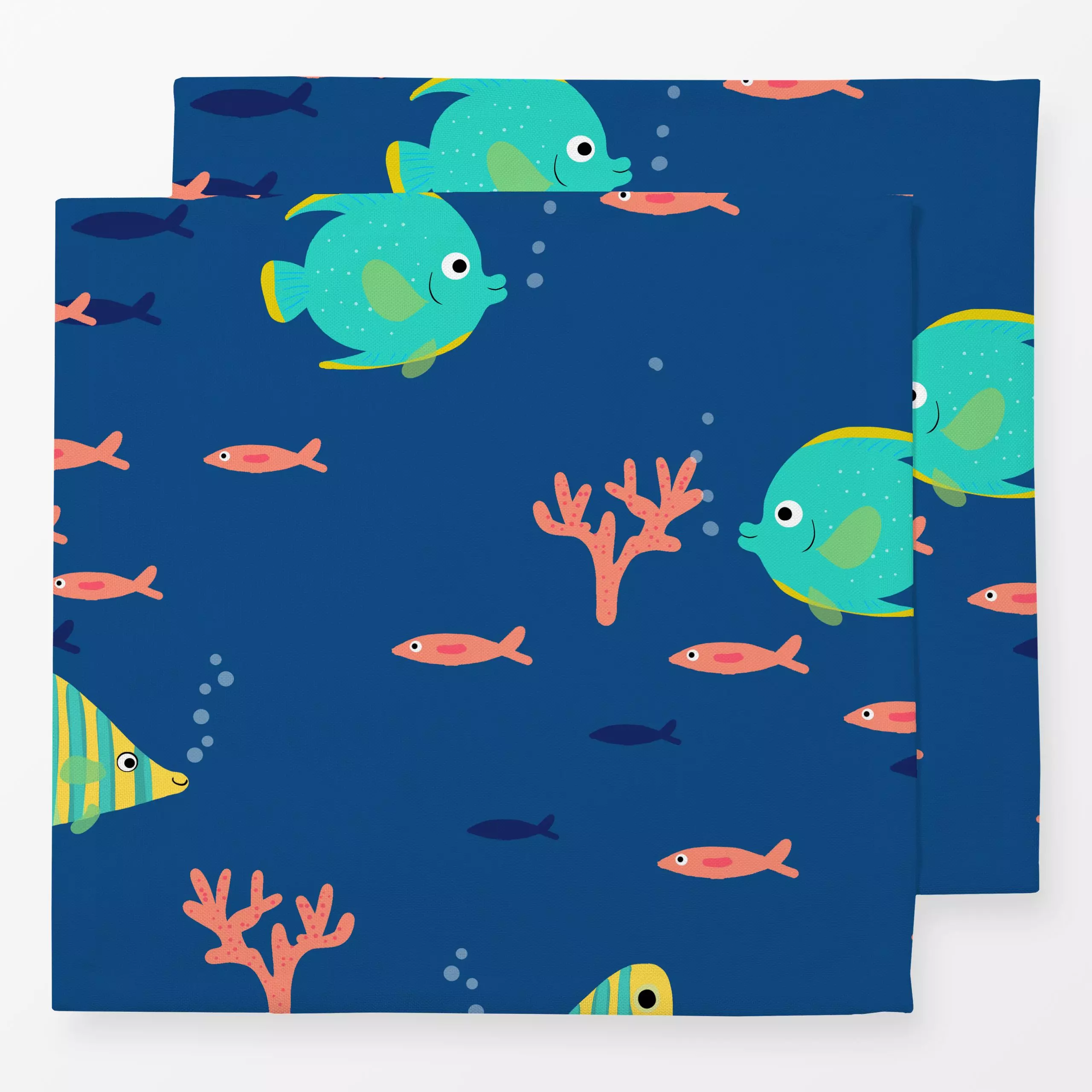 Servietten Farbenspiel blau - Kinderzimmer & Motive für Kinder, Tiere - von „Julia Reyelt"; Wasser, Ozean, Meer, Meerestiere...