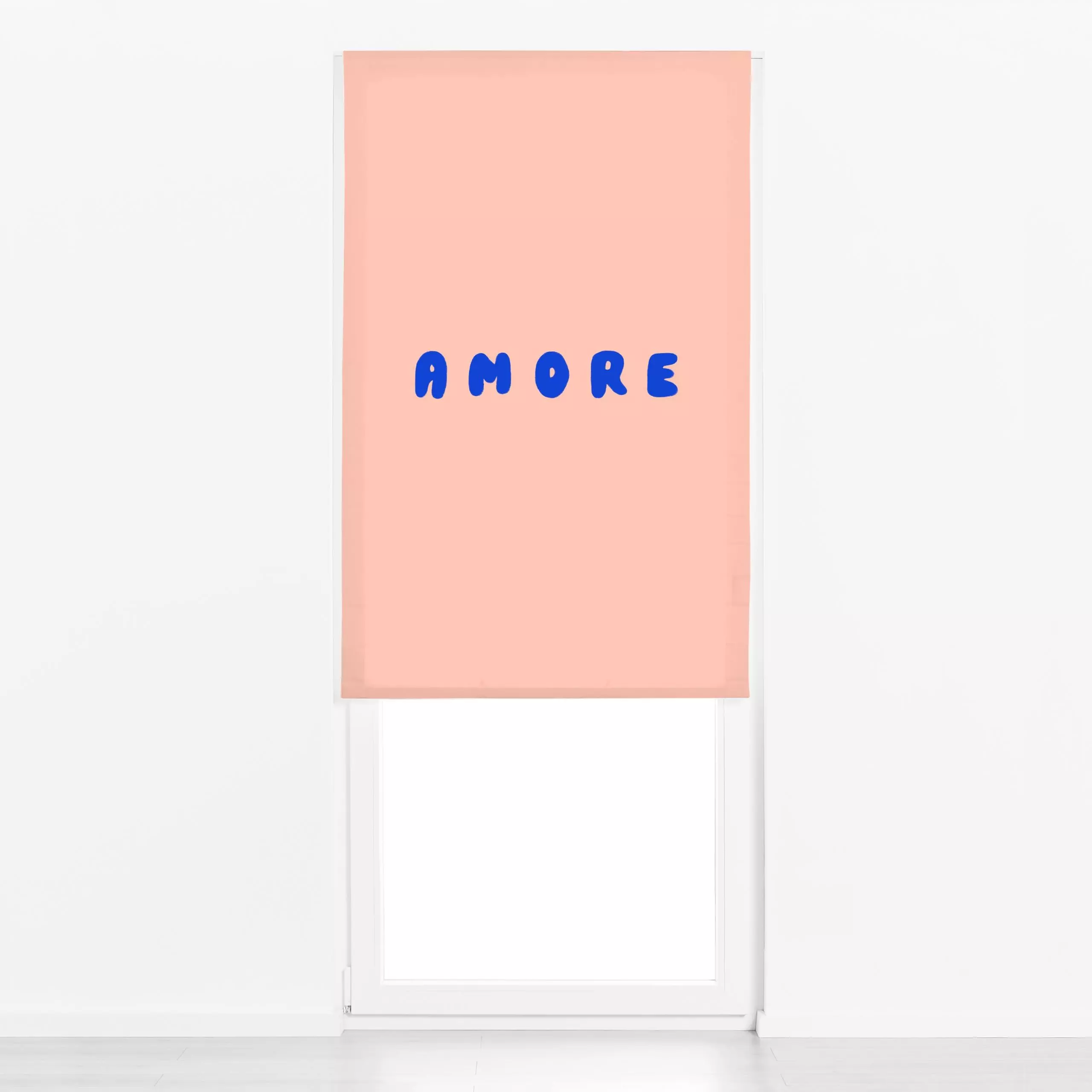 Raffrollo Amore rosa blau - Liebe, Romantik & Pride, Sprüche & Schriftzüge, Anlässe - von „Maren Gross "; Zitate und Slogans...