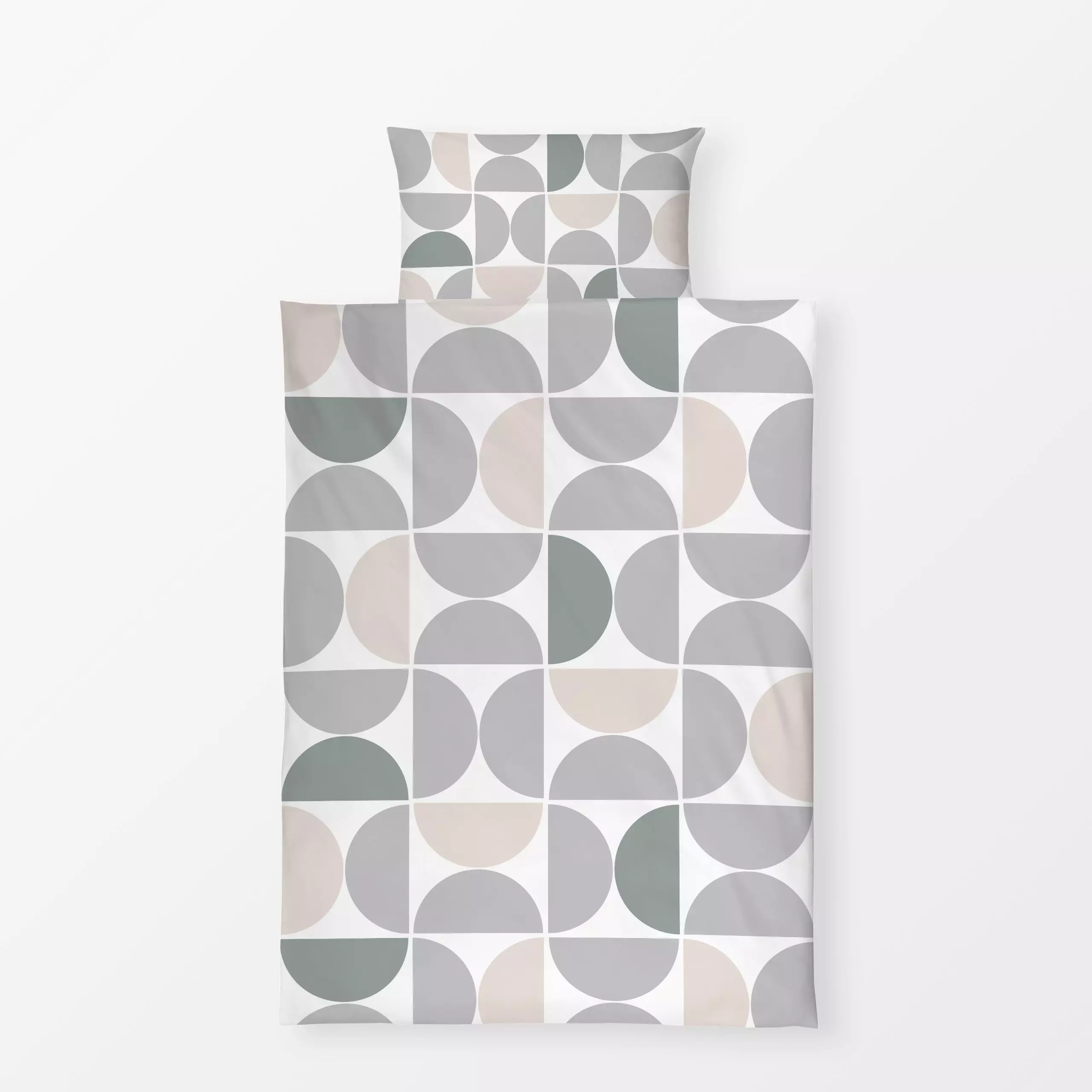 Bettwäsche Muster Halbkreise - Symbole & Muster - von „Sabrina Ziegenhorn"; Muster, modern, Kreise, formen, pattern, schlich...