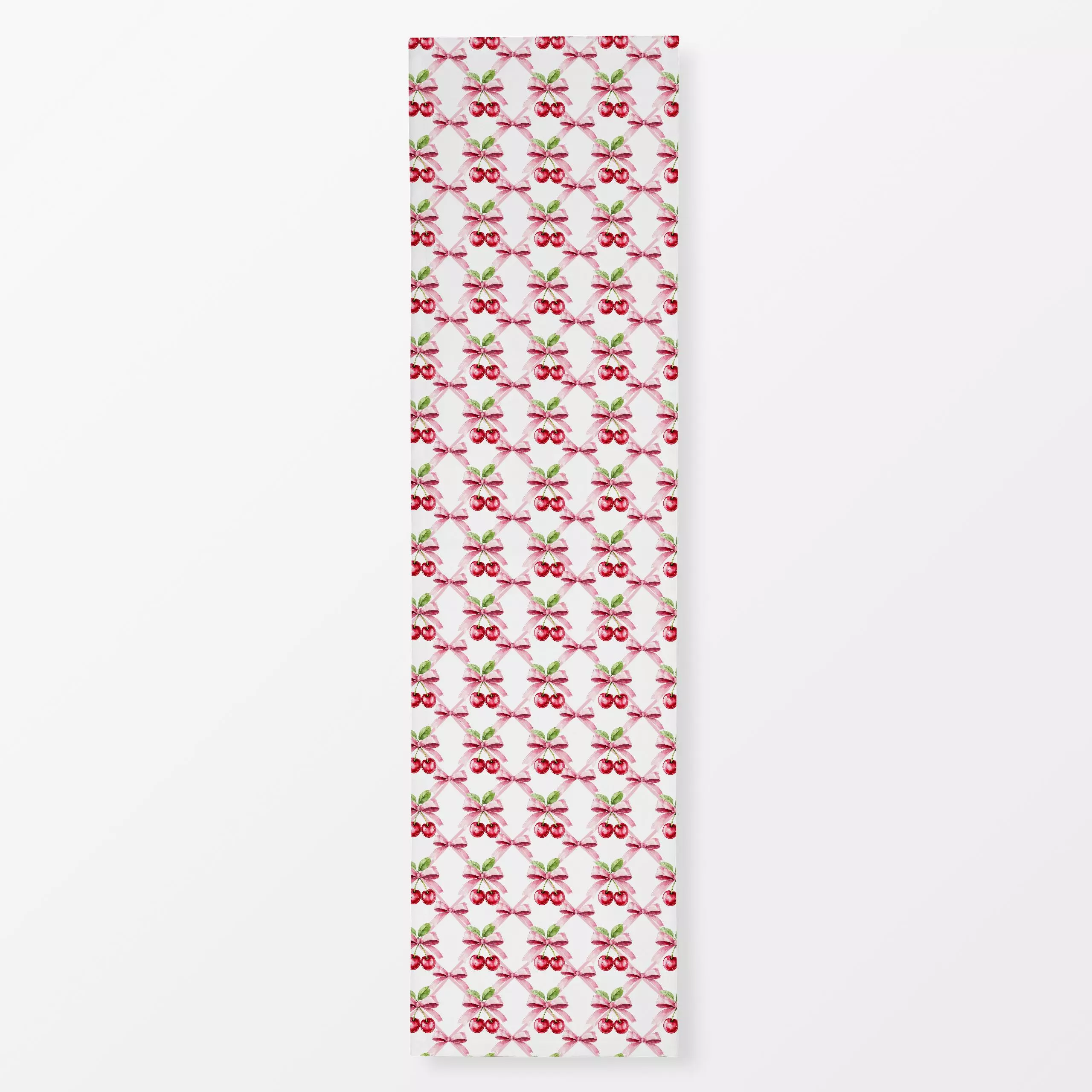 Tischläufer Kirsch Schleife Sommer Liebe 4, Blumen, Früchte, Sommer, von Uta Naumann