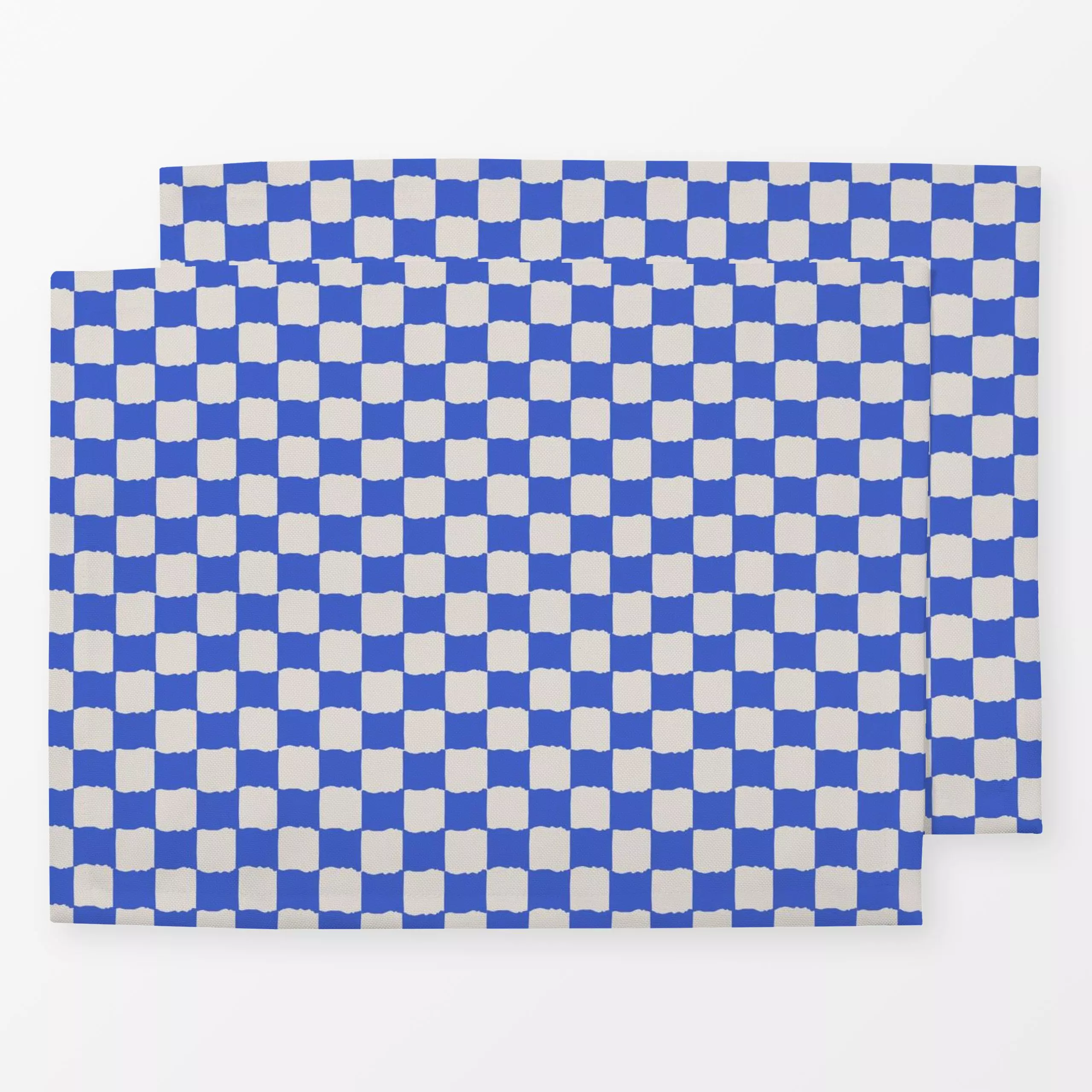 Tischset Kachel-Liebe blau - Symbole & Muster, Retro & Vintage - von „youdiful"; Retro, landhaus, Kacheln, DopaminCore, Dopa...