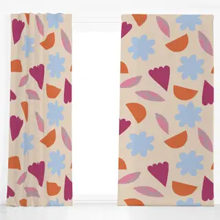 Dekovorhang Blüten Bunt
