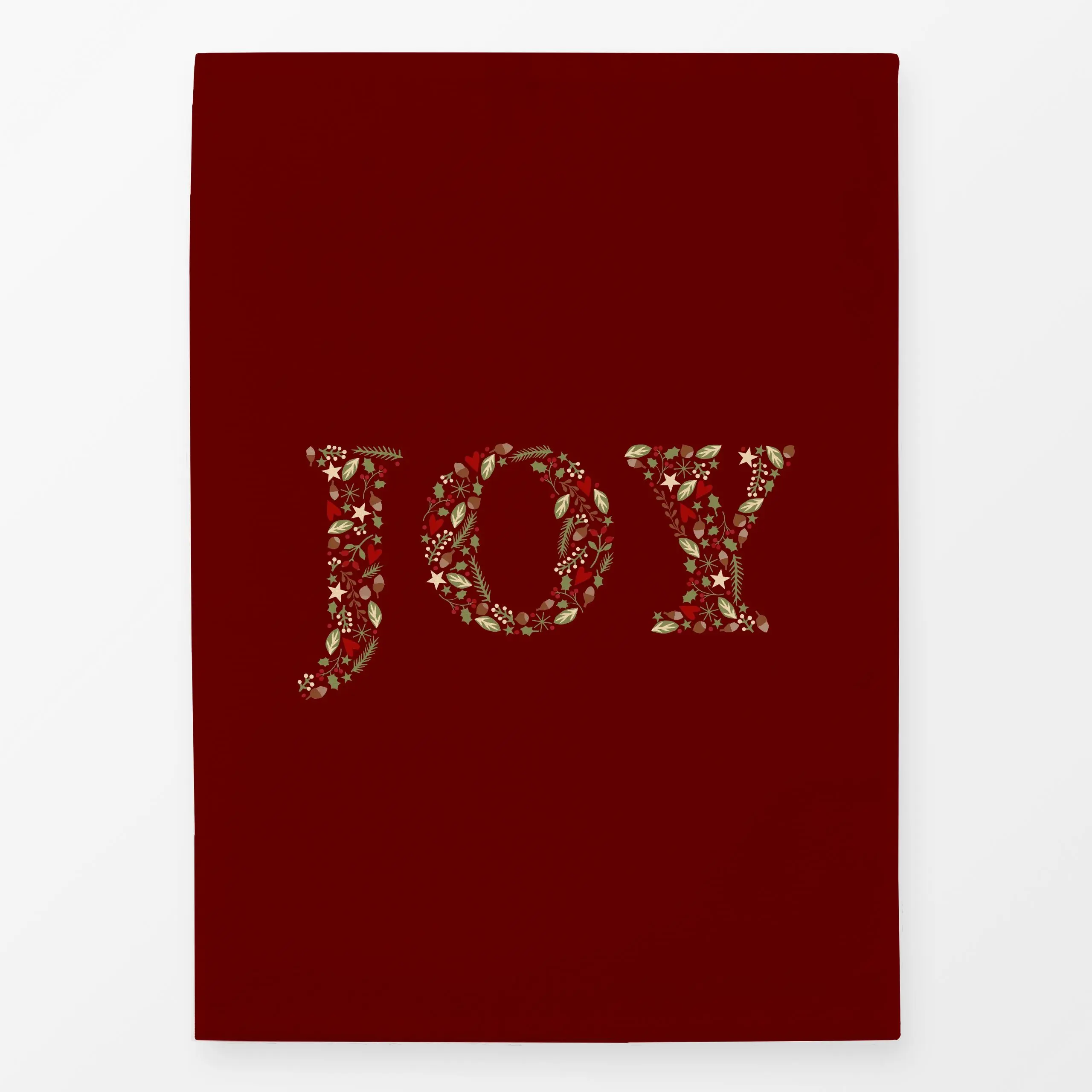 Geschirrtücher Joy rot - Weihnachten, Winter - von „Kerstin Ax"; Weihnachten, Winter, Mistelzweig, weihnachtlich, Eicheln, T...