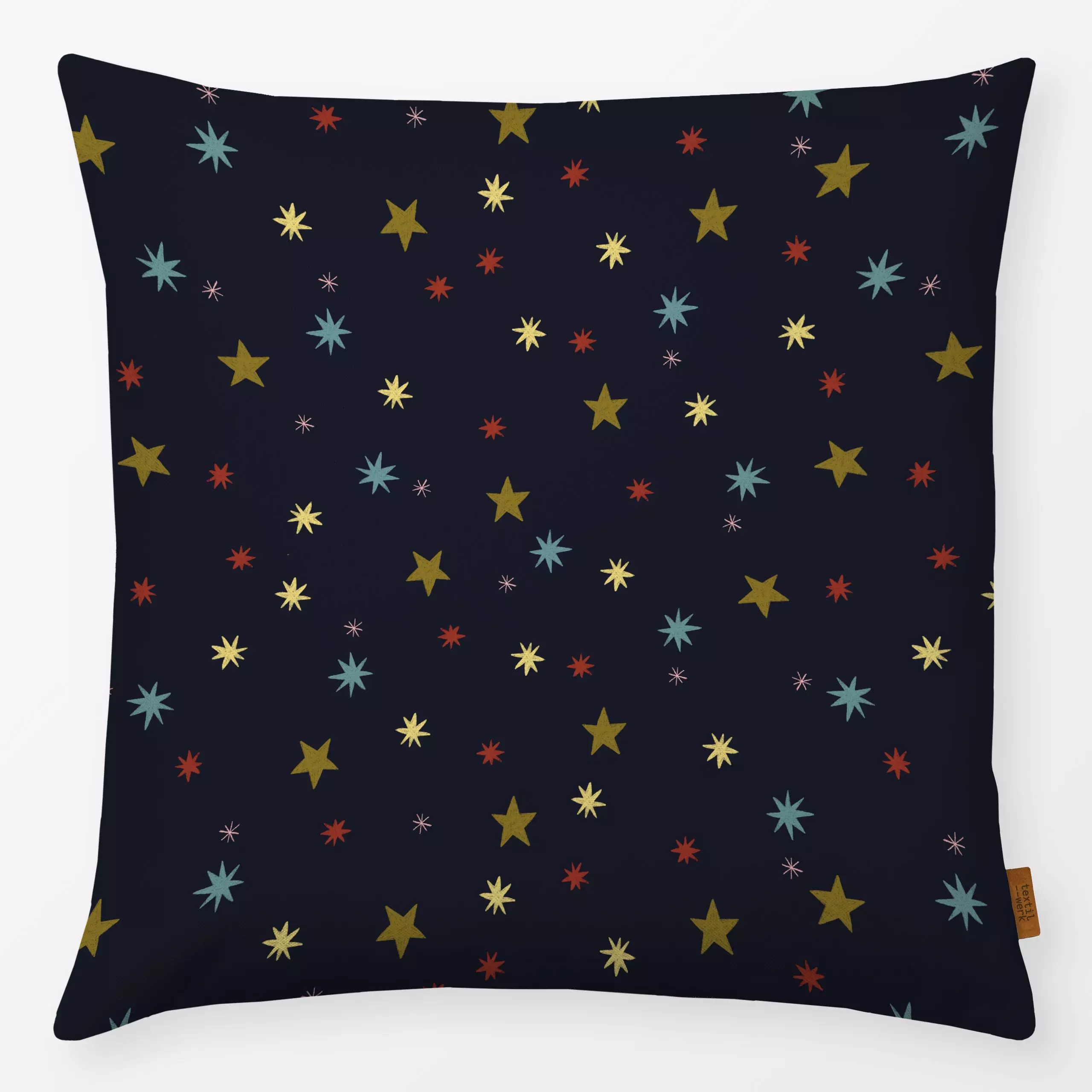 Kissen Stars - Winter, Symbole & Muster, Astronomie & Weltraum - von „Studio ROSAGRAU"; Blaugrau, Wolken & Himmel, Sterne, W...