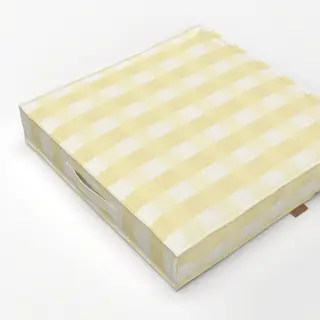 Bodenkissen Kariert Gelb