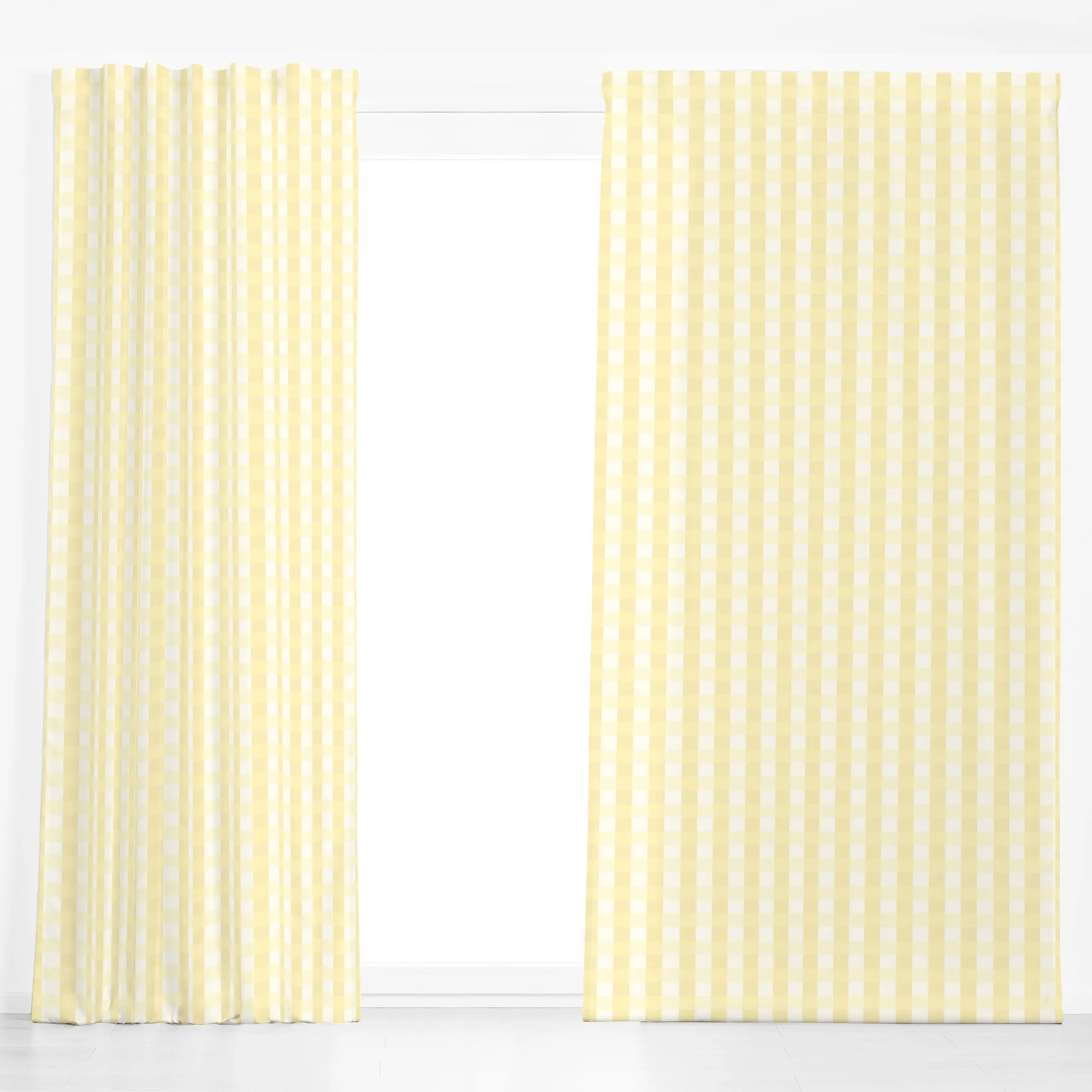 Dekovorhang Kariert Gelb - Frühling, Symbole & Muster - von „Jana Moßmann"; Ostern, landhaus, Fruehling, checks, Landhaussti...