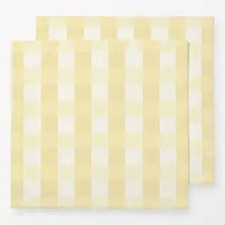 Servietten Kariert Gelb