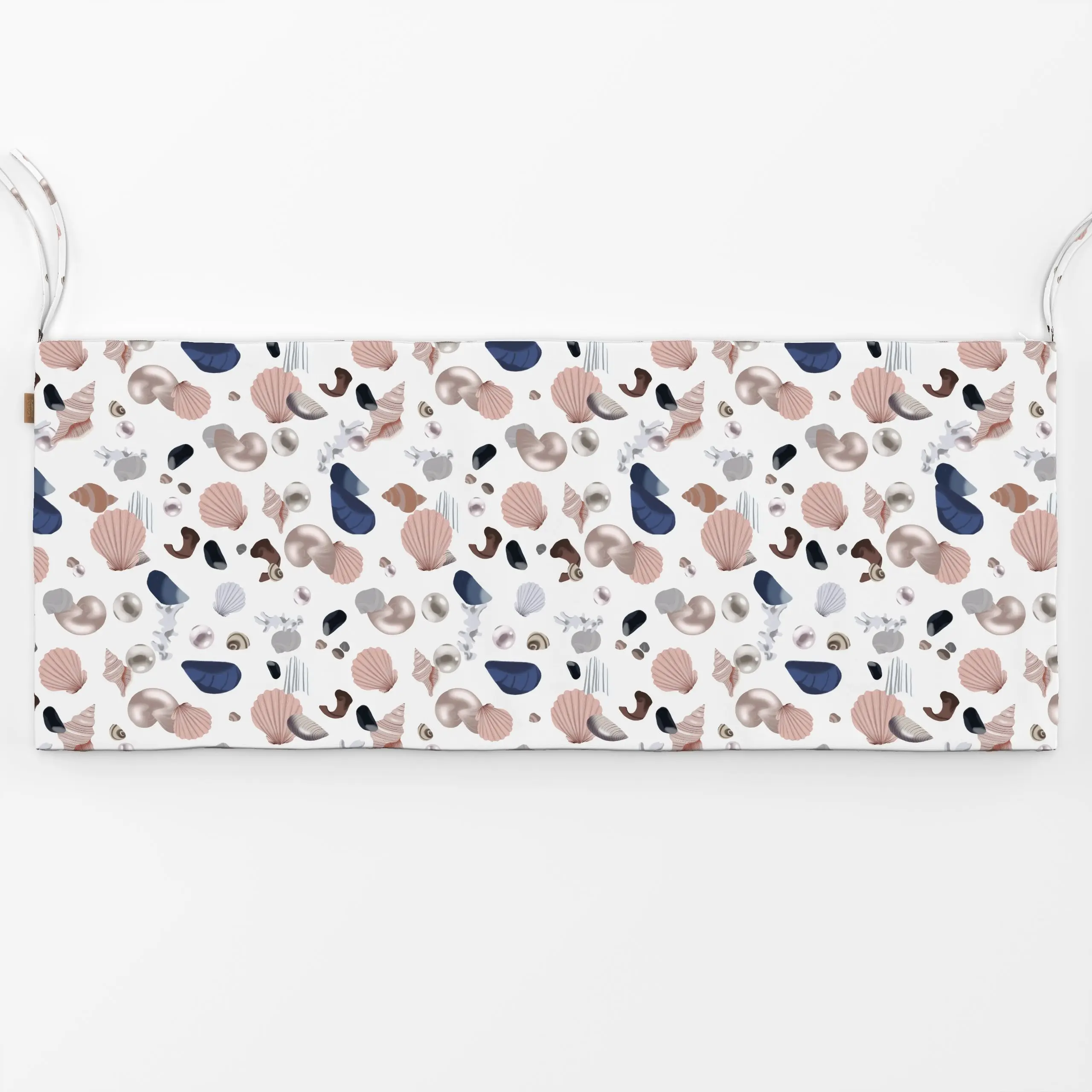 Bankauflage Muscheln Pattern - Natur & Landschaft - von „Sophie Augustin Illustration"; Meer, Strand, Meerestiere, Muscheln,...