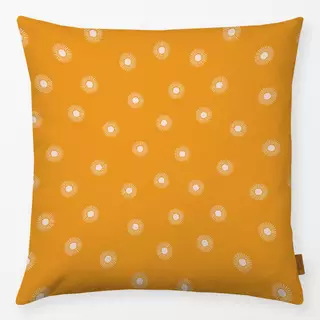 Kissen Sonne Muster Punkte beige gelb