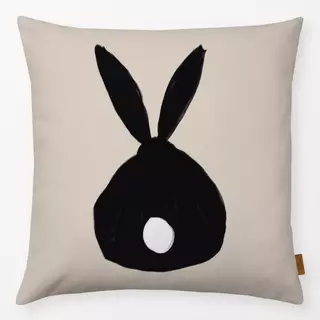 Kissen sitzender Osterhase Beige