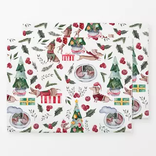 Tischset Dackel Weihnachten