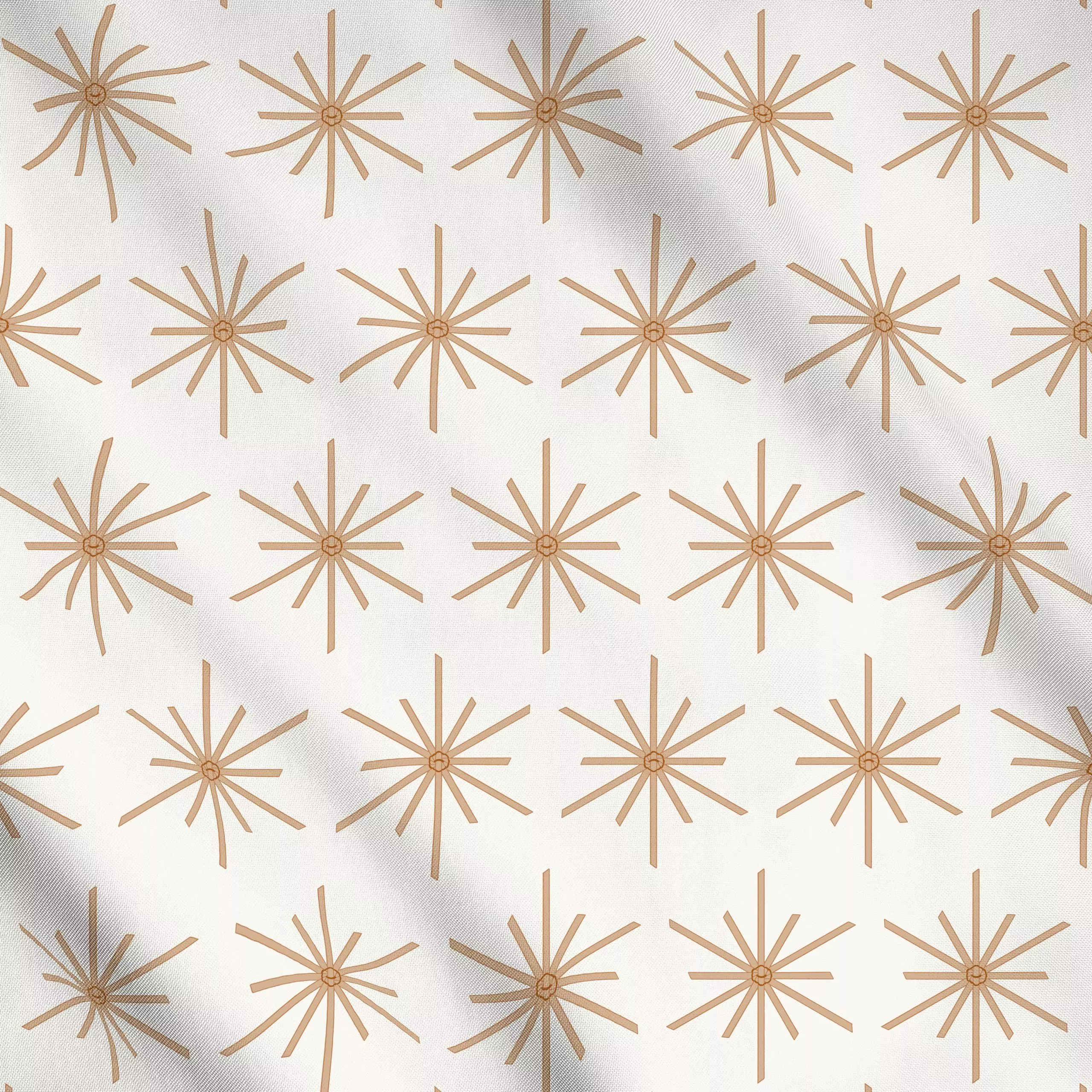 Meterware Strohstern beige - Weihnachten, Winter, Symbole & Muster - von „Kathrin Woo"; Muster, Weihnachten, Winter, xmas, W...