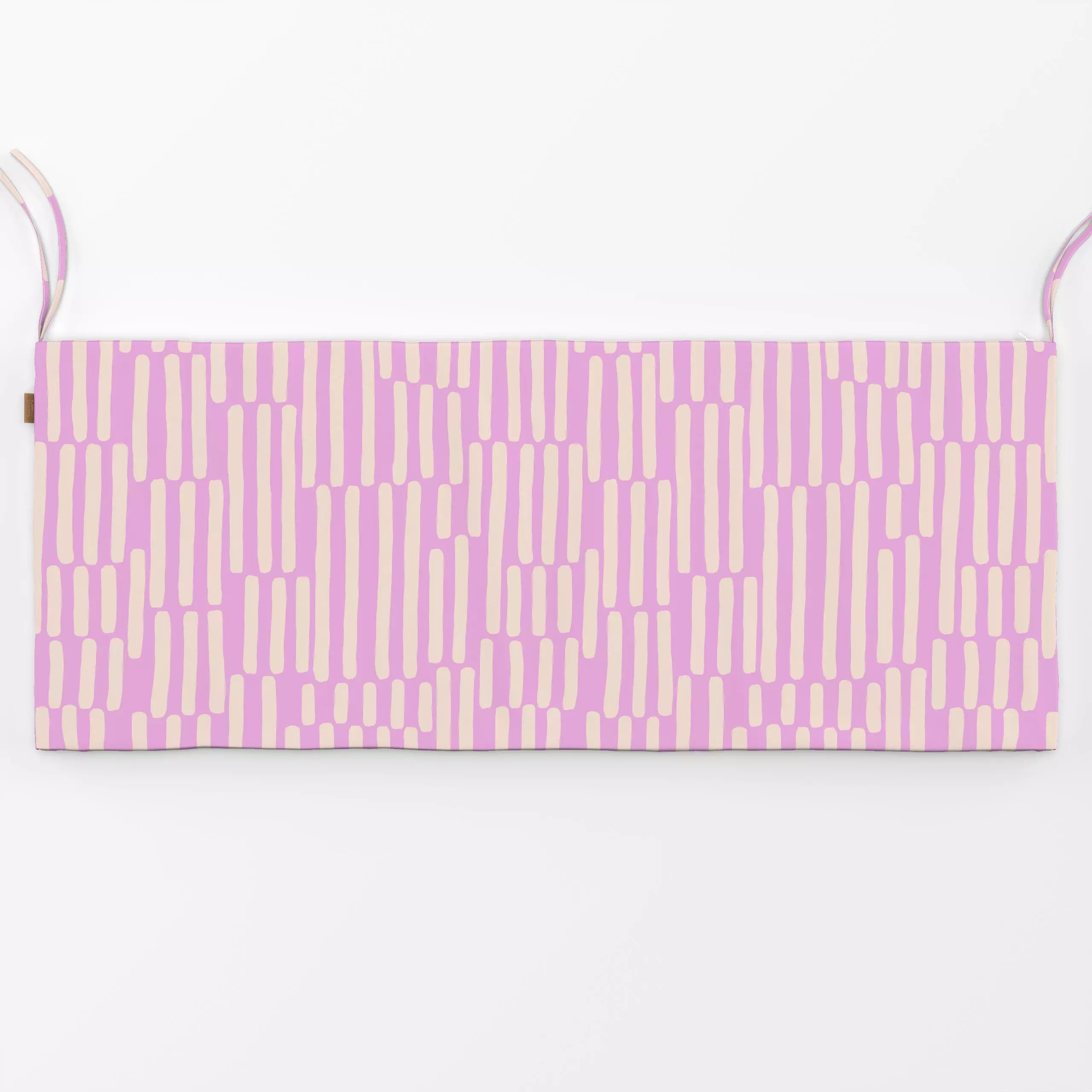 Bankauflage Pinselstriche beige rosa - Sommer, Symbole & Muster - von „Julia Schumacher"; Pinselstrich, Streifen, pink, rund...