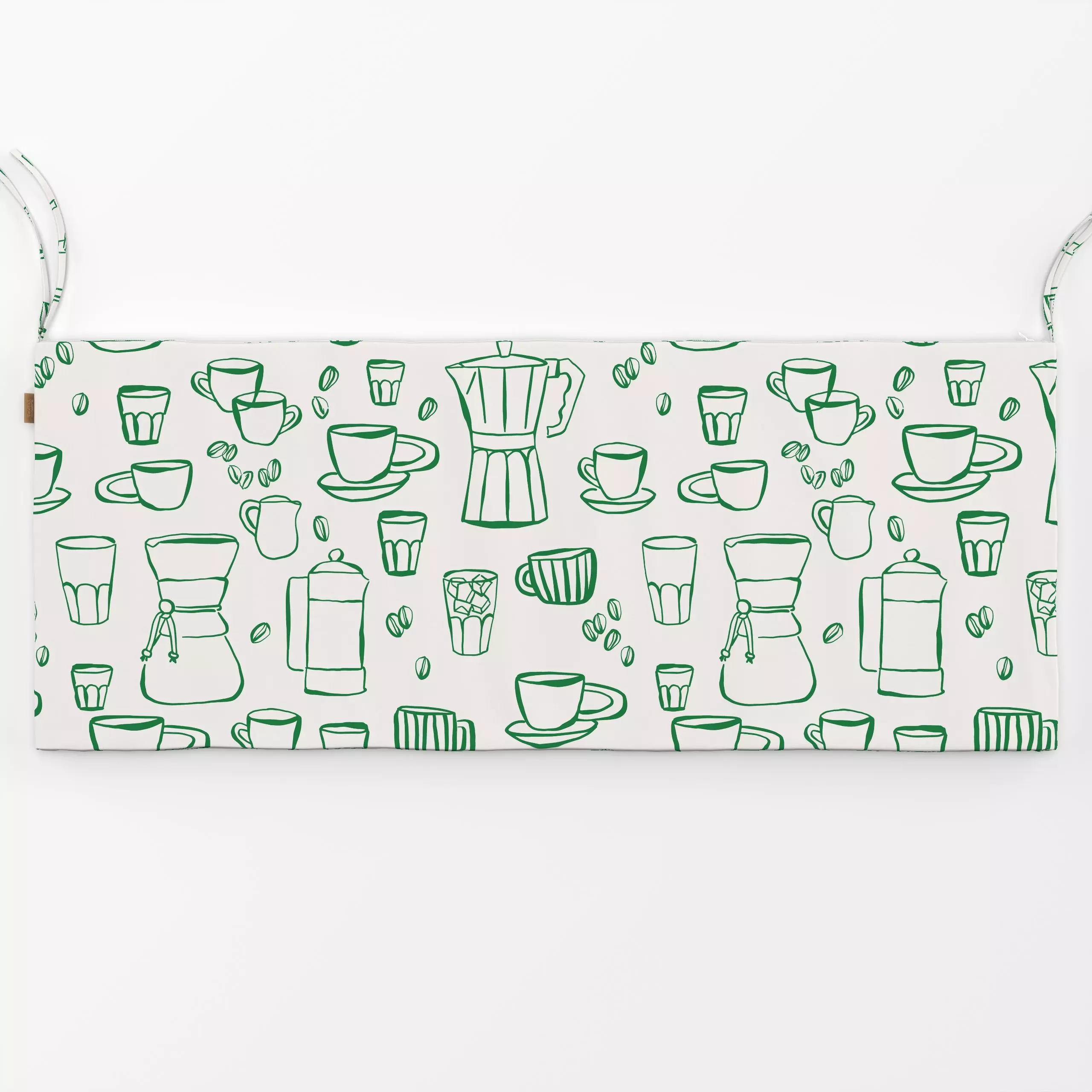 Bankauflage Coffee Love Green - Küche, Essen & Trinken - von „Kruth Design"; Kaffee, geschenkidee, Cafe, Cappuccino, kruthde...