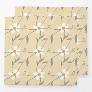 Servietten Blumenranke Daisy Gelb