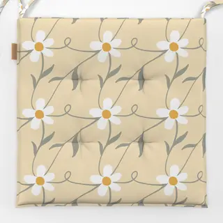 Sitzkissen Blumenranke Daisy Gelb