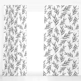 Dekovorhang Winterweiße Weihnacht Zweige