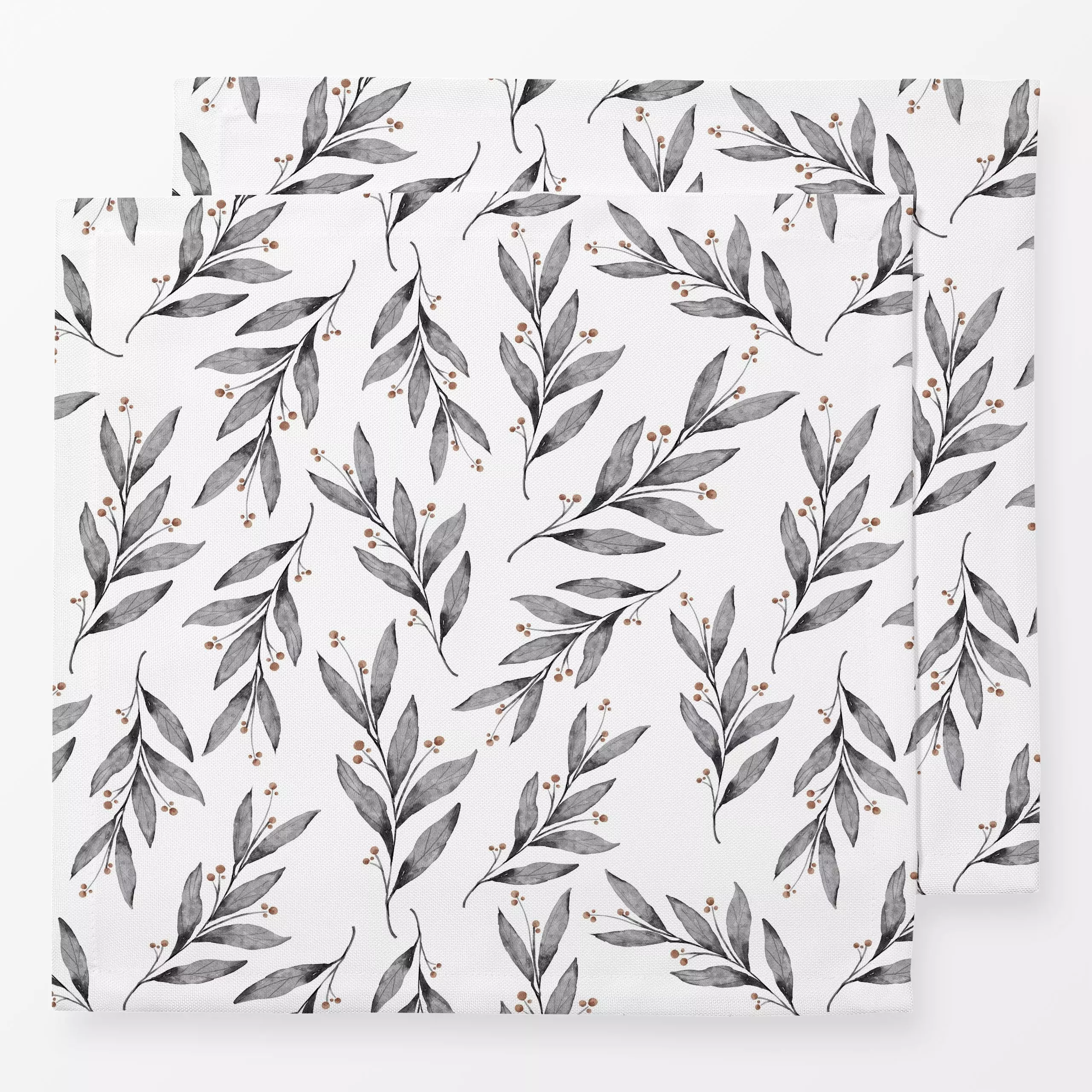 Servietten Winterweiße Weihnacht Zweige - Blumen & Florales, Weihnachten, Winter - von „Uta Naumann"; Muster, Wasserfarben, ...