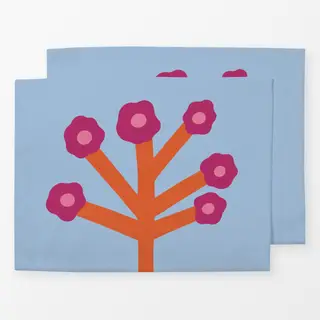 Tischset Wildblume Pink-Orange