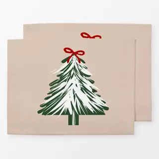 Tischset Weihnachtsbaum Mit Schleife