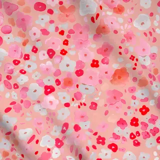 Meterware Sommerliche Blüten Pink